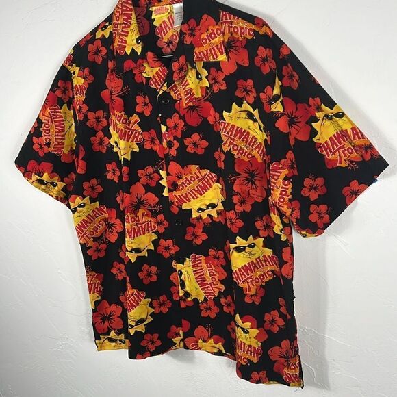 🏝️🌊☀️ Vintage Hawaiian Tropic Hawaiian Beach Shirt Button Up Shirt Lg - EUC - Picture 3 of 5